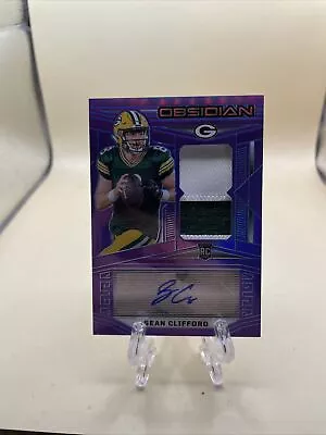 2023 Panini Obsidian Purple Flood RPA #/30 Rookie Patch Auto Packers QB • $44.99