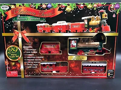 EZTEC SANTA'S EXPRESS Christmas Train Set 29 Piece Battery Operated • $111.13