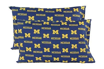 College Covers Everything Comfy Michigan Wolverines Pillowcase Pair King 20... • $46.47