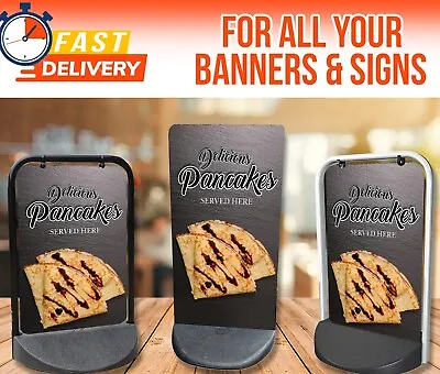 Pancakes / Crepes Swinger PAVEMENT SIGN Shop DISPLAY Kiosk Sign A-Board Cafe • £79