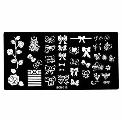 Nail Art Stamping Plate 💖 Bow Images Stamper 💖 Manicure  Template 💖 Stamper • £3.15