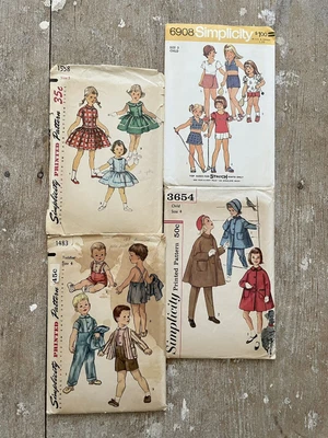$5.75 • Buy Vintage Children’s Sewing Patterns Bundle: 1950’s, 1960’s, 1970’s