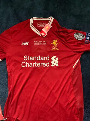 £100 • Buy Liverpool European Champions League Final Shirt 2018 - Original