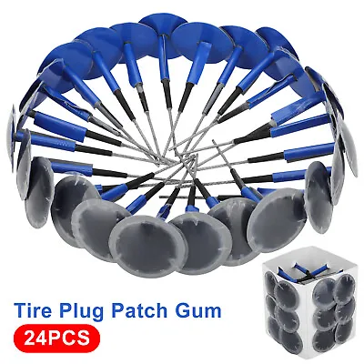 24x Car Truck Tire Plug Patches Kit Rubber Tyre Puncture Repair 36*4mm Mushroom • $15.98