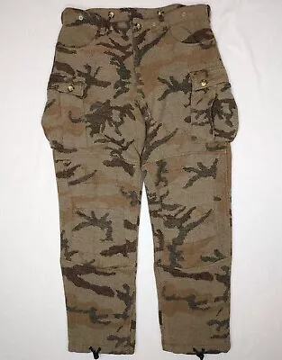 Weatherby Wool Camo Hunting Pants Men's Large Fully Lined Cargo Pants • $119.95