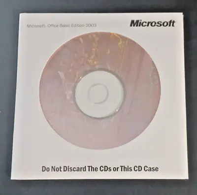 Microsoft Office Basic Edition 2003 CD Disc With Product Key - Dell Genuine • $9.99