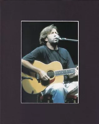 8X10  Matted Print Photo Art Picture: Eric Clapton Playing Martin • $13.99