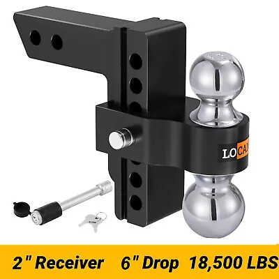 Trailer Hitch Fits 2 Inch Receiver 6 Inch Adjustable Drop Hitch 12500 LBS • $107.99