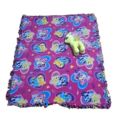 My Little Pony Handmade Blanket Approx 62” X 52” W/ 15  Build A Bear Plush • $29.99