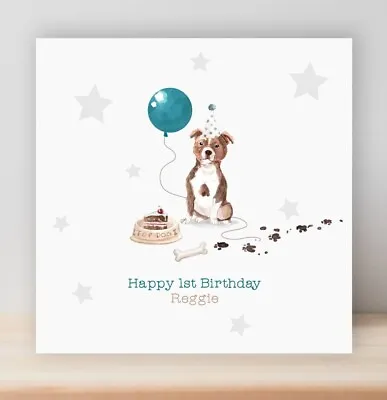 BIRTHDAY CARD For The Dog Personalised Name Pug Staffy Terrier Labrador LC5c • £2.99