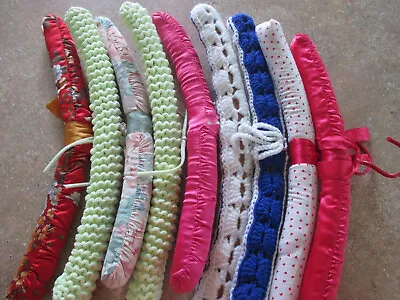 Padded Hangers Lot Of 9 Crocheted And Satin • $6.29