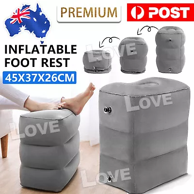 $16.95 • Buy Inflatable Foot Rest Travel Air Pillow Cushion Office Home Leg Footrest Relax AU
