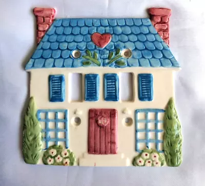 Vintage 3D Textured Cottage House Garden Heart Double Light Switch Cover Plate • $19.99