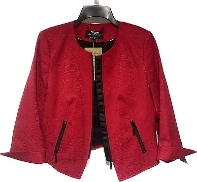 Mary Kay By Twinhill  Red Blazer Jacket Womens Elegant Size M NWT • $39.95