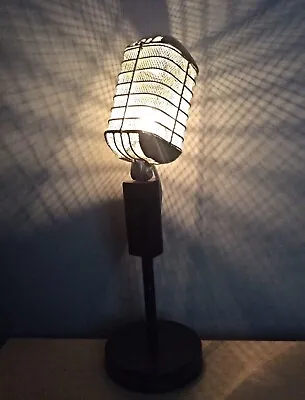 Vintage Microphone Desk Lamp Retro Ornaments Home Decor Gift • $60