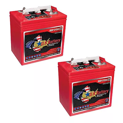 2 PC US BATTERY GC2 US2200XC2 6V 232A Deep Cycle Flooded Acid Battery • $417.57