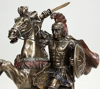 13  Alexander The Great On Horse Greek King Statue Bronze Finish Sculpture • $124.04