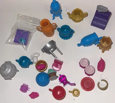 Lot Of Monster High Doll Food Apple Drinks  Tea Pots Cupcakes  Accessories • $37.50
