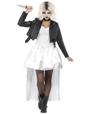 Adult Licensed Tiffany Bride Of Chucky Halloween Fancy Dress Costume • £48.49