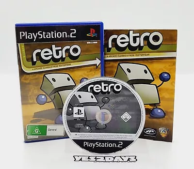 Retro: 8 Arcade Classics From Yesteryear Sony PlayStation 2 Game Ps2 With Manual • $9.95