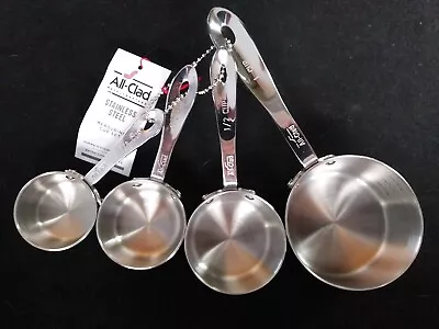 All-Clad Stainless Steel 4 Piece Measuring Cups Stainless Steel New • $24.99