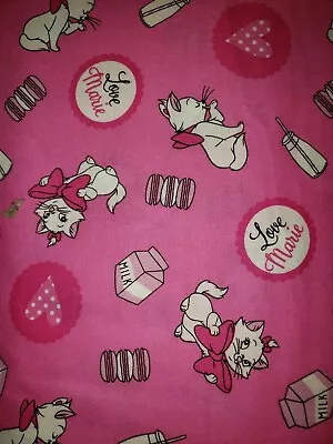 Disney Movie Aristocats MARIE 100% Cotton Fabric 44  Wide×BTY Springs Creative. • £8.68