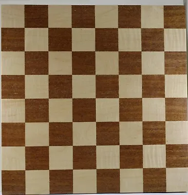 Minimalist (Borderless) Curly Maple And Quarter Sawn Mahogany Chess Board • $109