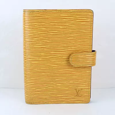 Louis Vuitton Epi Agenda PM Day Planner Organizer Yellow Notebook Cover R20059 • £86.80