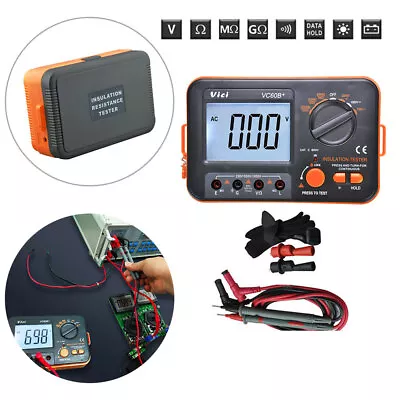 1000V 0.1~ 2000M?? VC60B+ Digital Insulation Resistance Tester Megger Meter Tool • £29.49