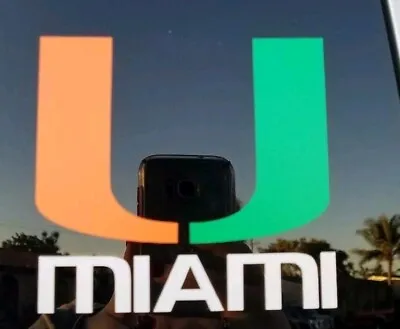 Hurricanes Canes University Of Miami UM Car Vinyl Sticker Window Decal • $8.50