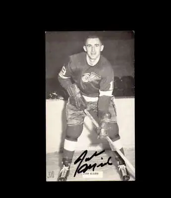 John Miszuk Signed JD McCarthy Vintage Postcard 1950`s 60`s Detroit Red Wings Au • $15