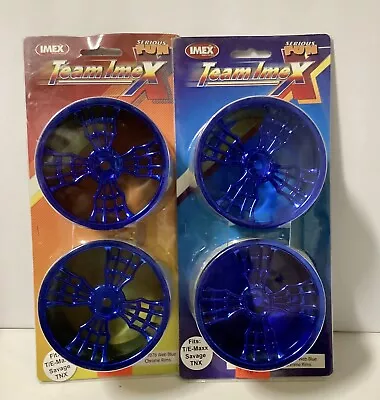 Imex 1/10 Web Blue Chrome Color Rims 7078 Set/4 T/E Maxx -NOS • $30