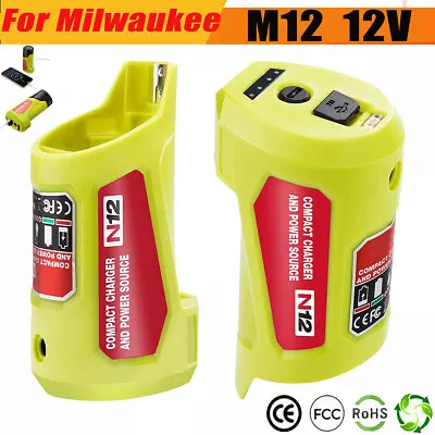 USB Power Source For Milwaukee M12 3.0Ah Battery & Charger Adapter Heated Jacket • $30.59