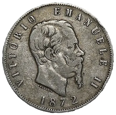 1872 Italy Milan 5 Lire Silver #21293 • $27.79