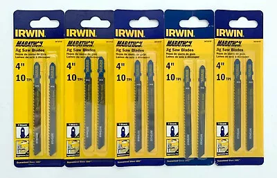 10 Irwin 4  10 Tpi T-shank Jig Saw Blades 3072410 Marathon Jigsaw Lot (5 Cards) • $11.99