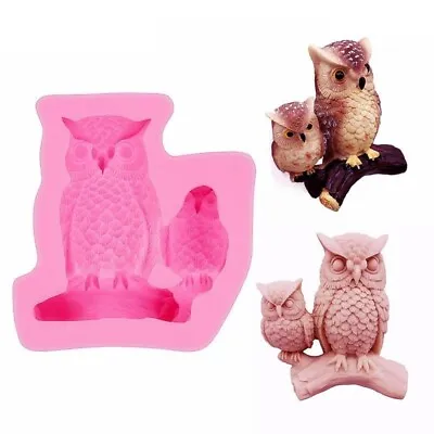 £8.78 • Buy Mother Child Owl Silicone Mould Fondant Cake Jelly Pudding Chocolate Fudge Mold