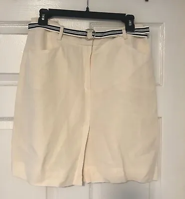 NWT Jones New York 100% Silk Skirt 10 Off White Cream • $19.99