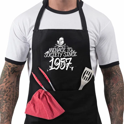 £11.97 • Buy 65th Birthday Gifts For Men Him Dad Husband BBQ Cooking Apron Menace 1957