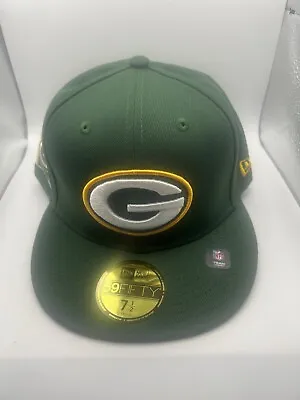 Green Bay Packers New Era 5950 Banner Side 7 1/2 Hat NEW WITH TAGS MSRP $45.99 • $16.95