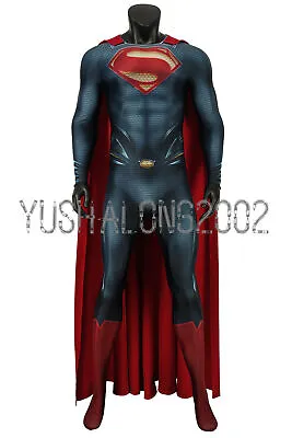Man Of Steel Superman Kal-El Clark Kent Cosplay Costume Bodysuit Zentai • $92.73
