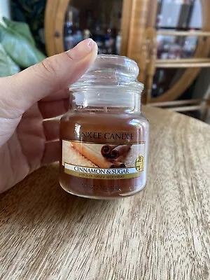 Yankee Candle Small 3.7 Oz Jar Brown Sugar And Cinnamon Retired Rare Discontinue • £15