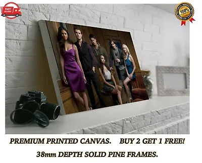 The Vampire Diaries TV Cast Large CANVAS Art Print Gift A0 A1 A2 A3 A4 • £63