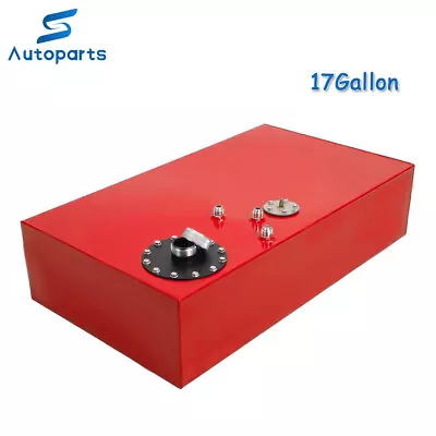 17 Gallon Universal Aluminum Racing/Drift Fuel Cell Tank & Level Sender RED • $112.99