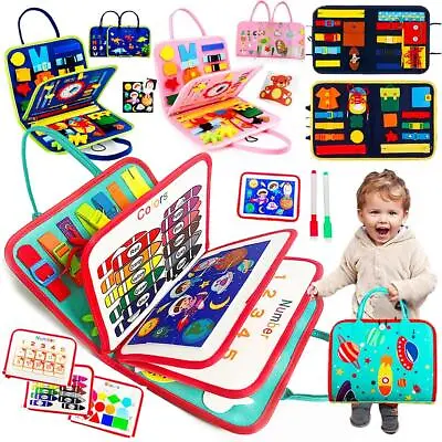 Educational Busy Board Montessori Toys For Toddlers Sensory  Preschool Learning • $21.99