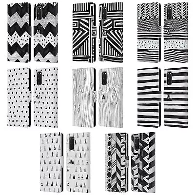 Head Case Designs Bnw Doodle Leather Book Wallet Case Cover For Samsung Phones 2 • $29.65