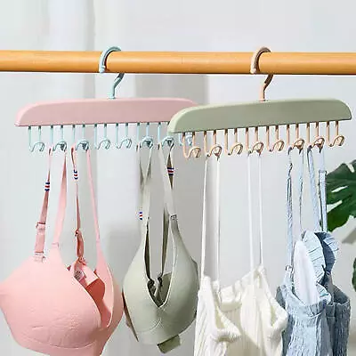  Tank Top Bra Hanger Wood Metal Hooks Shawl Scarf Hanger Belt Tie Rack • $7.82