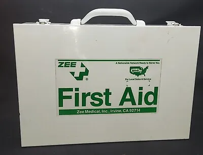 Vintage Metal First Aid Medicine Cabinet By Zee • $59.95