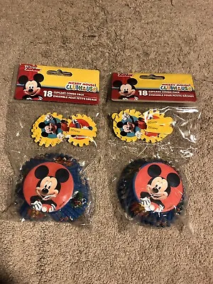 NEW! 2 Packages MICKEY MOUSE CLUBHOUSE Paper Cupcake Combo Pack - 36 Total  • $6