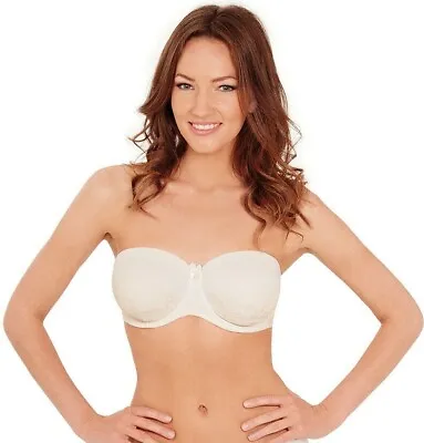 £28.50 • Buy Charnos 150503 Ivory Superfit Lace Strapless Bra Size 36F Bnwt