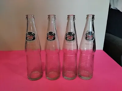 4 Vintage 10 Oz.Canada Dry Glass Bottles VGUC Classic Waffle Design • $11.99